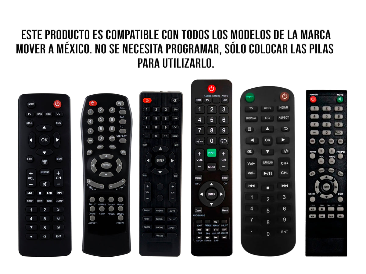 Control para Universal Mover a México Pantalla