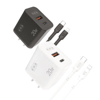 Cargador 2 Puertos USB y Tipo Compatible Con iPhone 1 Metro 20W