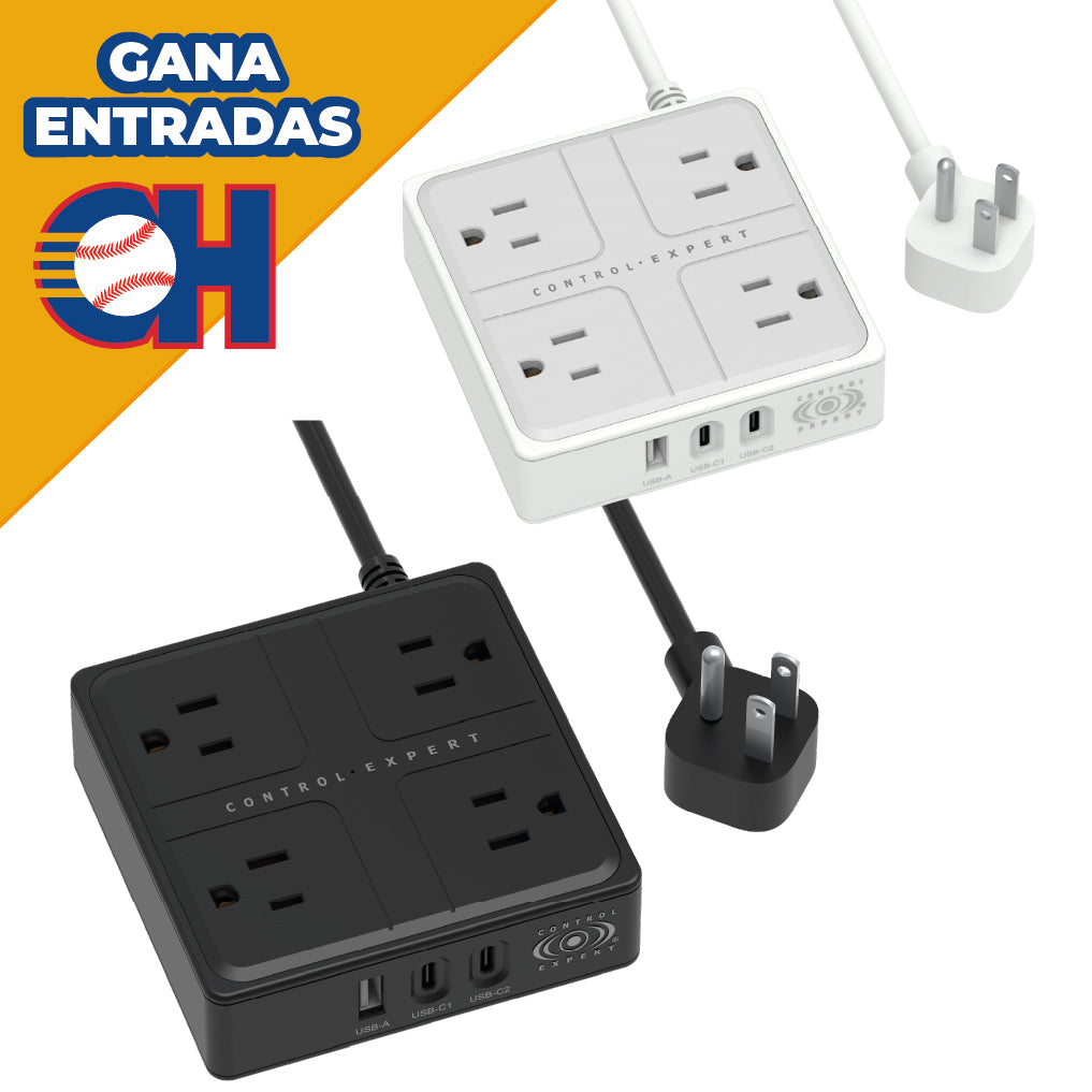 Multicontacto con 4 Salidas A 1 Puerto USB 2 Puertos Tipo