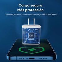 Cargador USB 20W Portátil 5V 3A Carga Rápida - Blanco