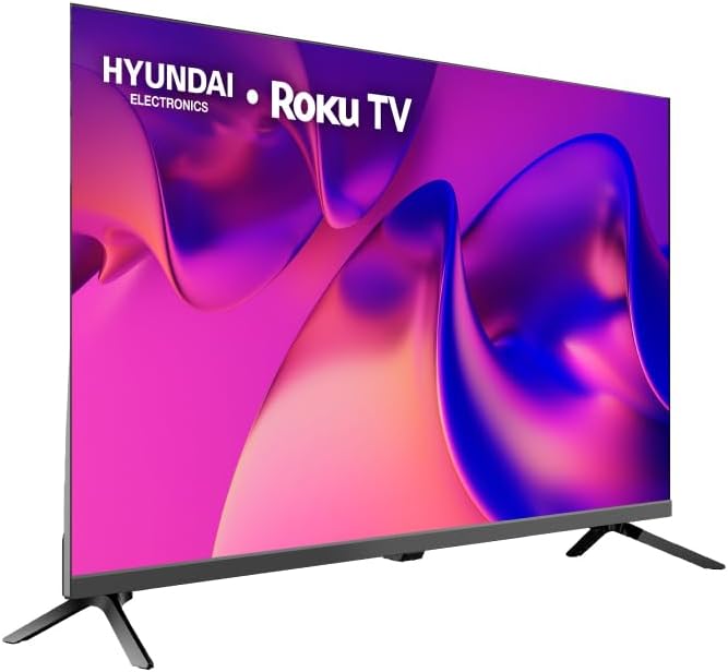 Hyundai HYLED3257RIM TV 32” Pulgadas HD Smart TV, Dolby Audio, WiFi Dual Band, Sistema Operativo Roku. Compatible con Alexa, Apple Air Play y Google Home, Diseño Border Less