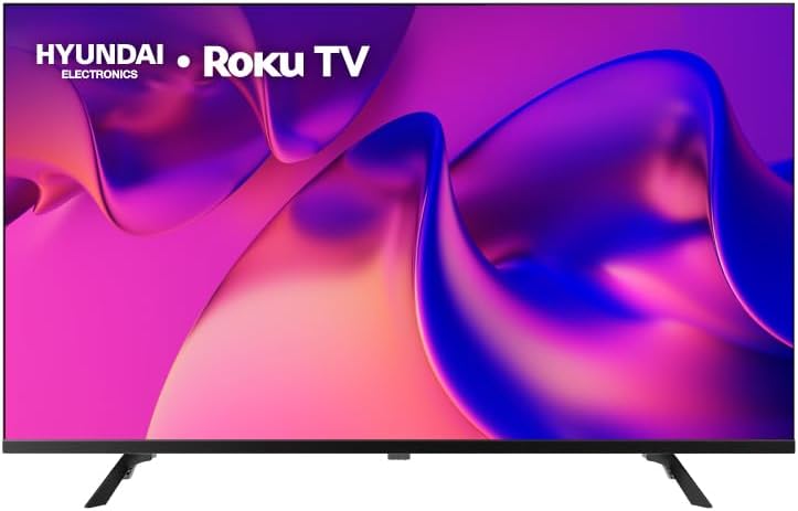 Hyundai HYLED4325RIM TV 43” Pulgadas LED Full HD Smart TV, Dolby Audio, WiFi Dual Band, Sistema Operativo Roku. Compatible con Alexa, Apple Air Play y Google Home, Diseño Border Less
