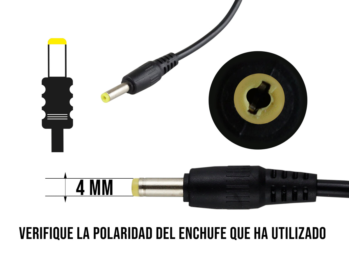 Eliminador 5V a 2A Punta Amarilla 4mm