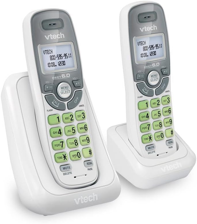 Teléfono Doble Vtech Cs6114-2 Inalámbrico - Color Blanco