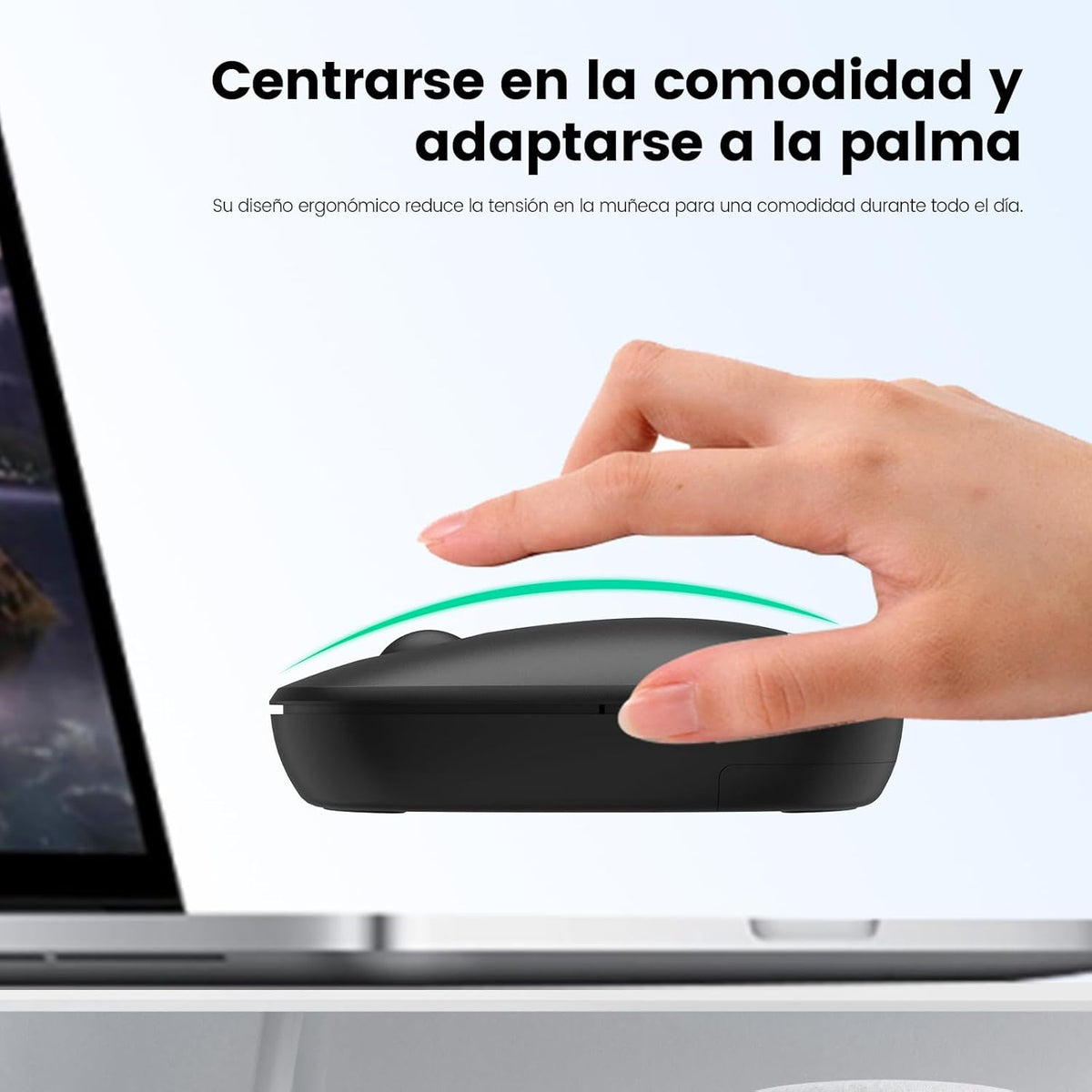 Philips Mouse Inalámbrico SPK7378 - Ergonómico, Ratón para Trabajo Remoto Conexión USB, 3 Botones, 1600 dpi, Diseño Compacto, Compatible con PC, Laptop, Computadora