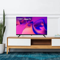 Hyundai HYLED3257RIM TV 32” Pulgadas HD Smart TV, Dolby Audio, WiFi Dual Band, Sistema Operativo Roku. Compatible con Alexa, Apple Air Play y Google Home, Diseño Border Less