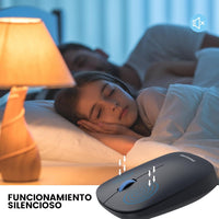 Philips Mouse Inalámbrico, USB Mouse Inalámbrico con Reducción de Ruido, 2.4G Ergonómico, Compatible con Tabletas, Portátiles y Ordenadores, Ligero y Fácil de Transportar