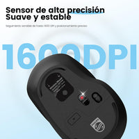 Philips Mouse Inalámbrico SPK7448 Mouse Ergonómico Conexión USB, Diseño Cómodo, 3 Botones, Rueda de Desplazamiento, para Computadora, Laptop, PC, Portátil, Oficina y Hogar