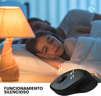 Philips Mouse Inalámbrico SPK7448 Mouse Ergonómico Conexión USB, Diseño Cómodo, 3 Botones, Rueda de Desplazamiento, para Computadora, Laptop, PC, Portátil, Oficina y Hogar