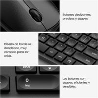 PHILIPS Combo Teclado y Mouse Inalámbricos SPT6318B/85, Conexión 2.4 GHz, Mouse Silencioso 1600 dpi, Teclas Multimedia, Diseño Compacto, Compatible con Windows, Mac y Linux