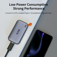 SSK SSD portátil de 500 GB de estado sólido externo, hasta 1050 MB/s, USB C SSD, disco duro externo USB 3.2 Gen2 para iPhone 15/Pro, Windows, Mac, teléfonos y tabletas Android