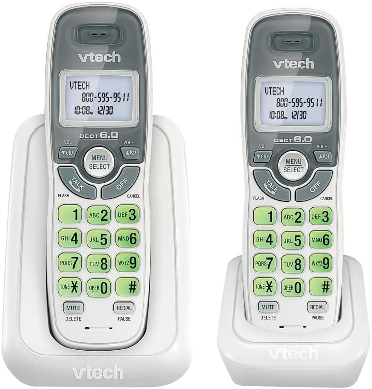Teléfono Doble Vtech Cs6114-2 Inalámbrico - Color Blanco
