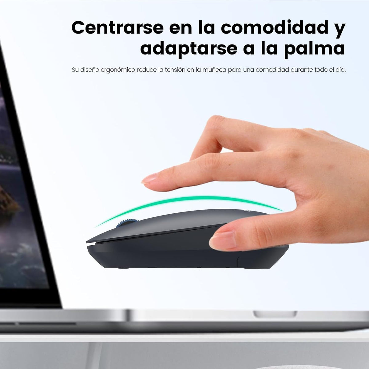 Philips Mouse Inalámbrico, USB Mouse Inalámbrico con Reducción de Ruido, 2.4G Ergonómico, Compatible con Tabletas, Portátiles y Ordenadores, Ligero y Fácil de Transportar