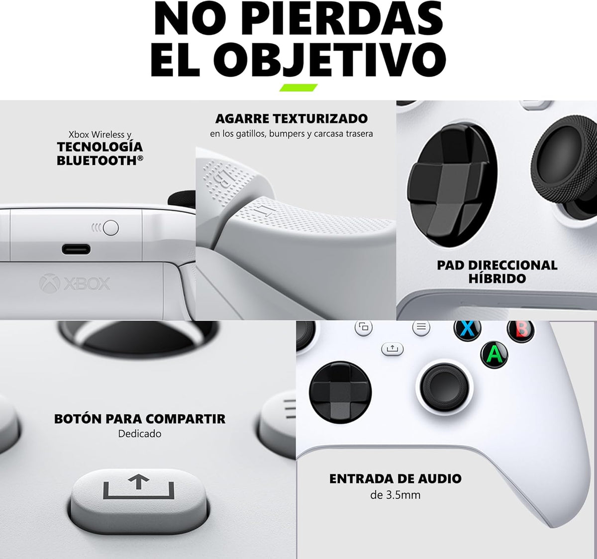 Control inalámbrico para Xbox Series X|S, Xbox One, y dispositivos Windows
