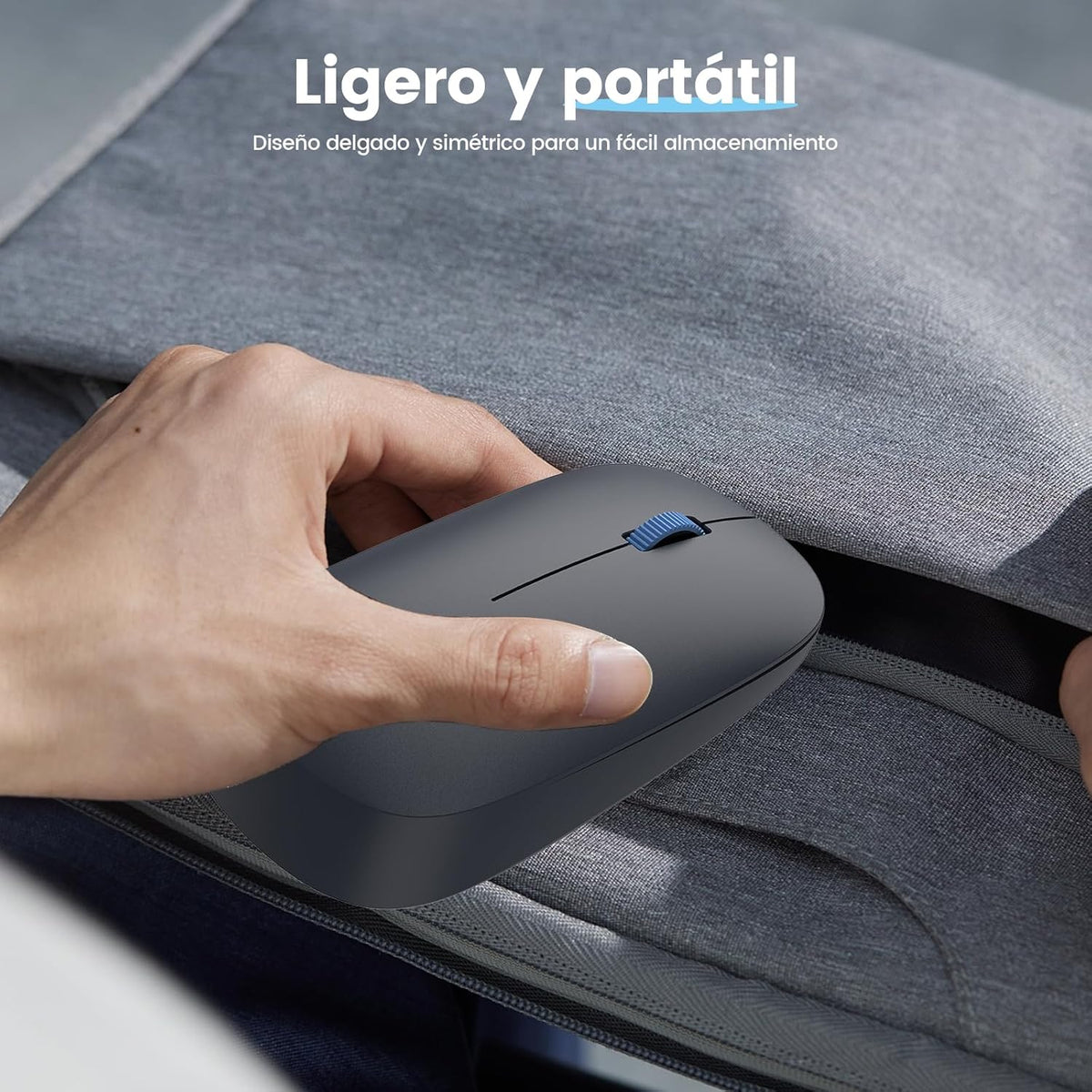 Philips Mouse Inalámbrico, USB Mouse Inalámbrico con Reducción de Ruido, 2.4G Ergonómico, Compatible con Tabletas, Portátiles y Ordenadores, Ligero y Fácil de Transportar