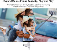 SSK - Unidad flash USB C de 128 GB, 2 en 1, OTG USB A 3.2 + tipo C, Thunderbolt, hasta 200 MB/s, para teléfonos Android