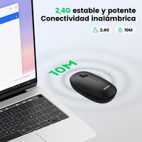 Philips Mouse Inalámbrico SPK7378 - Ergonómico, Ratón para Trabajo Remoto Conexión USB, 3 Botones, 1600 dpi, Diseño Compacto, Compatible con PC, Laptop, Computadora