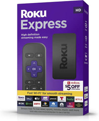 ROKU Express 3960RW: Streaming HD Fácil y Potente, Incluye Cable HDMI,