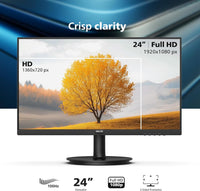 Monitor Philips Full HD de 24 Pulgadas Sin Marco 100 Hz HDMI VGA