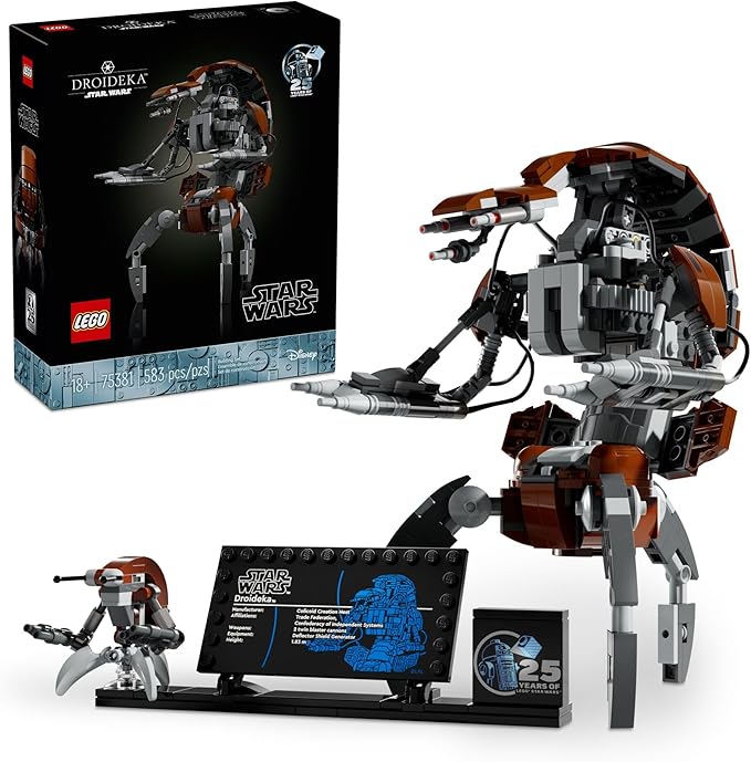 LEGO® Star Wars™ Droideka™ Figura de un droide Destructor para Construir y Coleccionar Set de Construcción para Exhibir y Disfrutar del Juego Creativo, Idea de Regalo para Adultos 75381