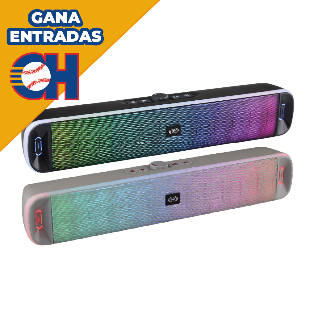 Bocina Portátil Tipo Barra CE-B383 – Luces RGB, Bluetooth 5.3 y Manos Libres
