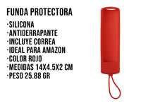 Funda de Silicón Amazon Fire TV 1 2 3 4 - Rojo