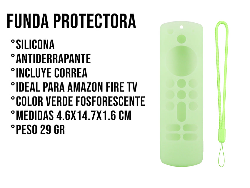 Funda Silicon Modelos Amazon - Verde Fosforescente