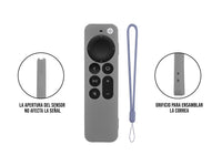 Funda de Silicón Para Apple TV 2da Generación - Gris