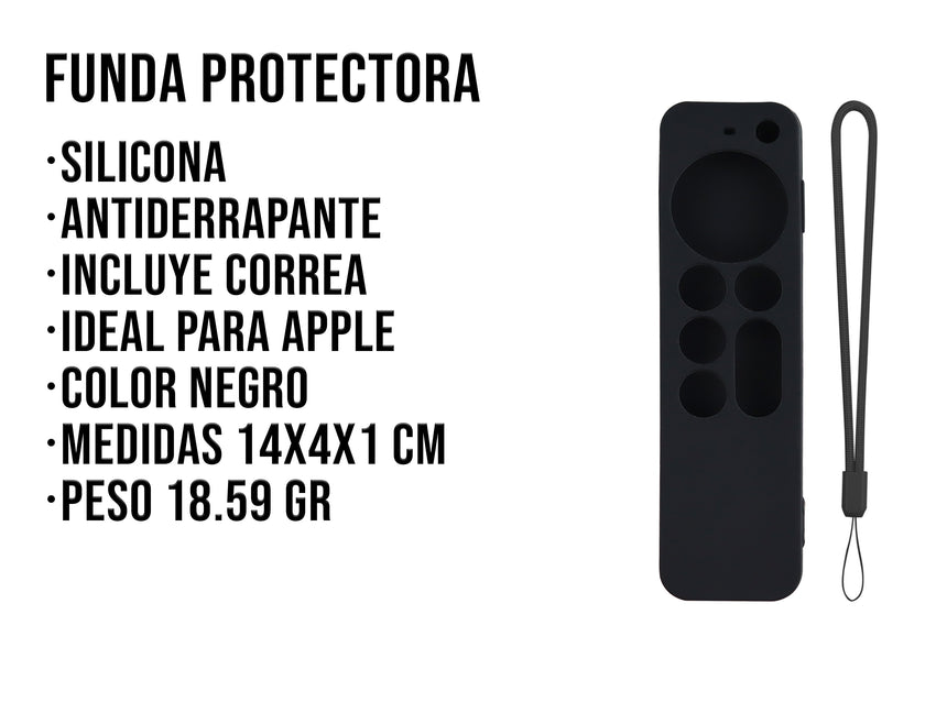 Funda de Silicón Para Apple TV 2da Generación - Negro