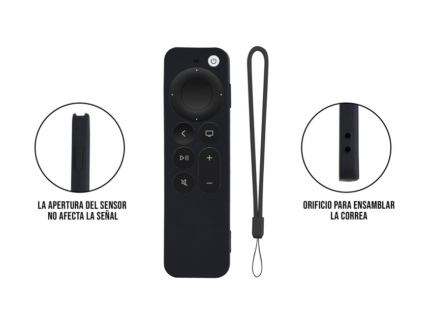 Funda de Silicón Para Apple TV 2da Generación - Negro