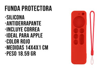 Funda de Silicón Para Apple TV 2da Generación - Rojo