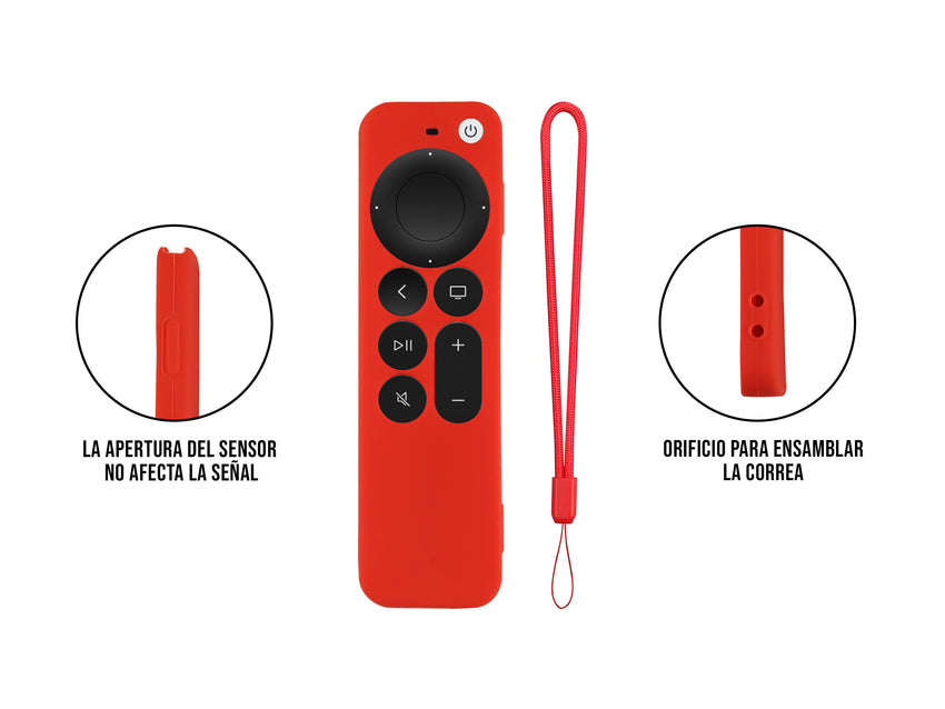 Funda de Silicón Para Apple TV 2da Generación - Rojo