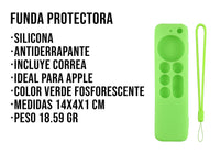 Funda de Silicón Para Apple TV 2da Generación - Verde Fosforescente