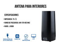 Antena/Amplificador UHF – Rango de Frecuencia de 470 a 892 MHz con Baja Interferencia