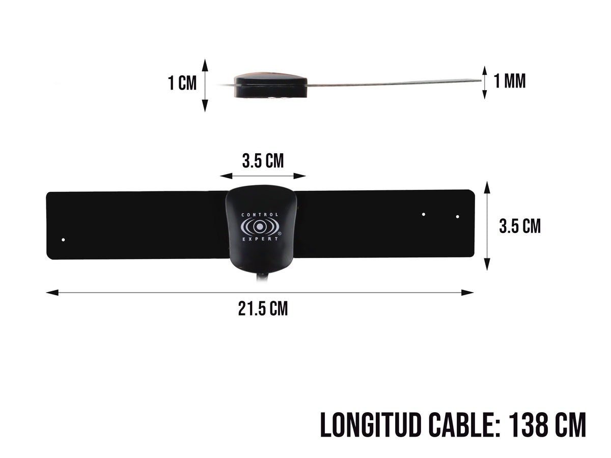 Antena Digital Plana HDTV – Ultra Compacta con Amplificación de Señal