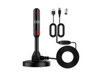 Antena HD de Imán para TV – VHF/UHF, 5 dB de Ganancia, Base Magnética
