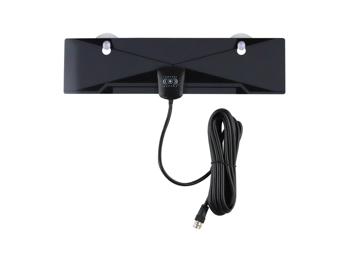 Antena Plana HD para Interior con Ventosas – Alta Fidelidad y Recepción Mejorada HDTV/VHF/UHF