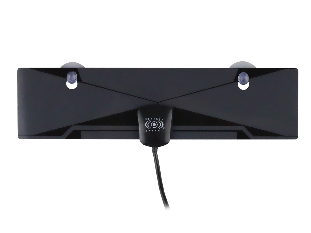 Antena Plana HD para Interior con Ventosas – Alta Fidelidad y Recepción Mejorada HDTV/VHF/UHF