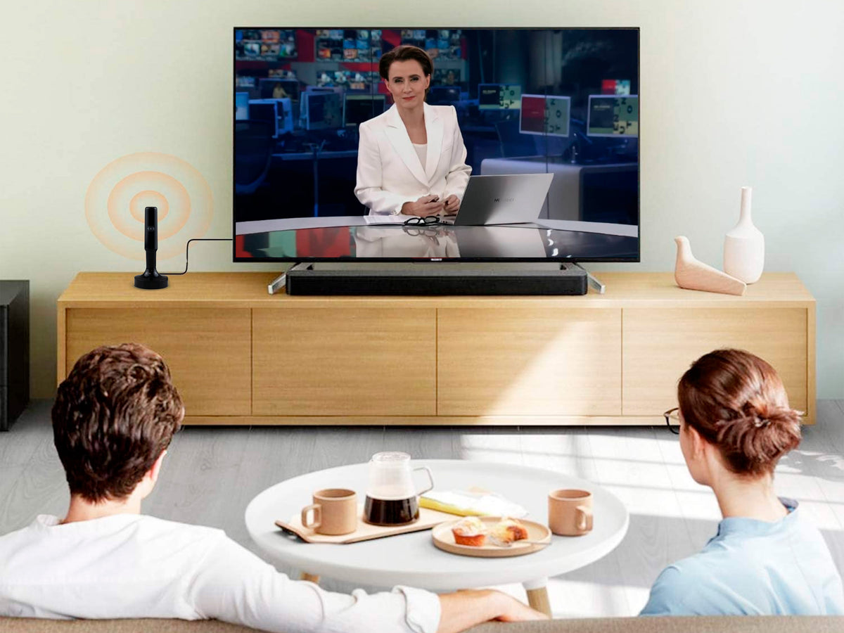 Antena de interior HD con Base Magnética y con Cable Coaxial de 3 Metros