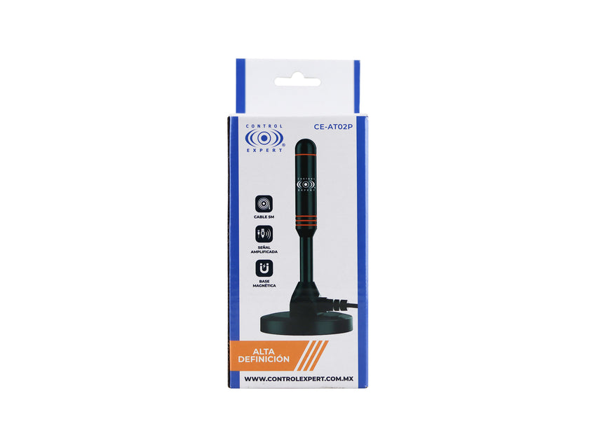 Antena de interior VHF/UHF Compacta – Excelente Recepción con Bajo Perfil y Peso Ligero