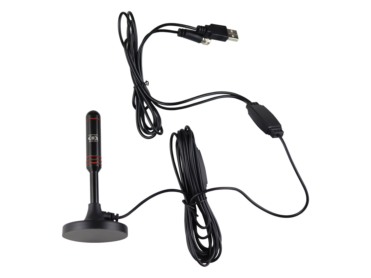 Antena de interior VHF/UHF Compacta – Excelente Recepción con Bajo Perfil y Peso Ligero