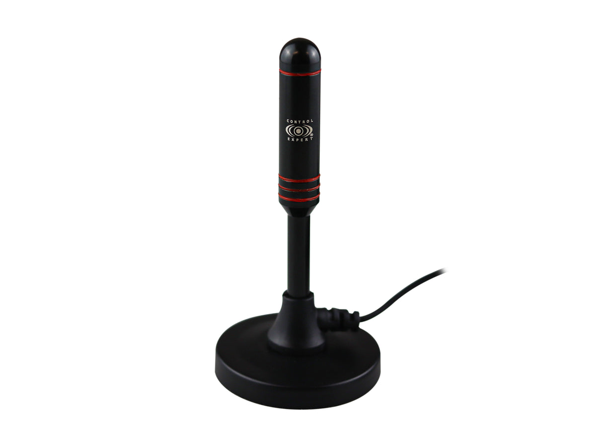 Antena de interior VHF/UHF Compacta – Excelente Recepción con Bajo Perfil y Peso Ligero