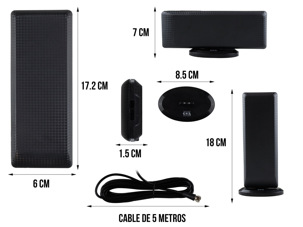 Antena o Amplificador Multibanda – Alta Ganancia y Recepción de Señal FM/VHF/UHF