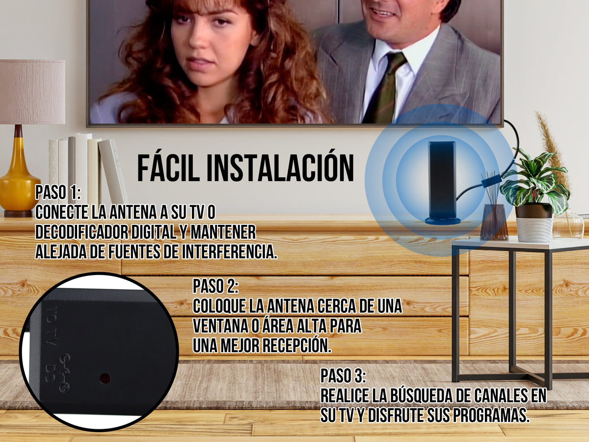 Antena o Amplificador Multibanda – Alta Ganancia y Recepción de Señal FM/VHF/UHF