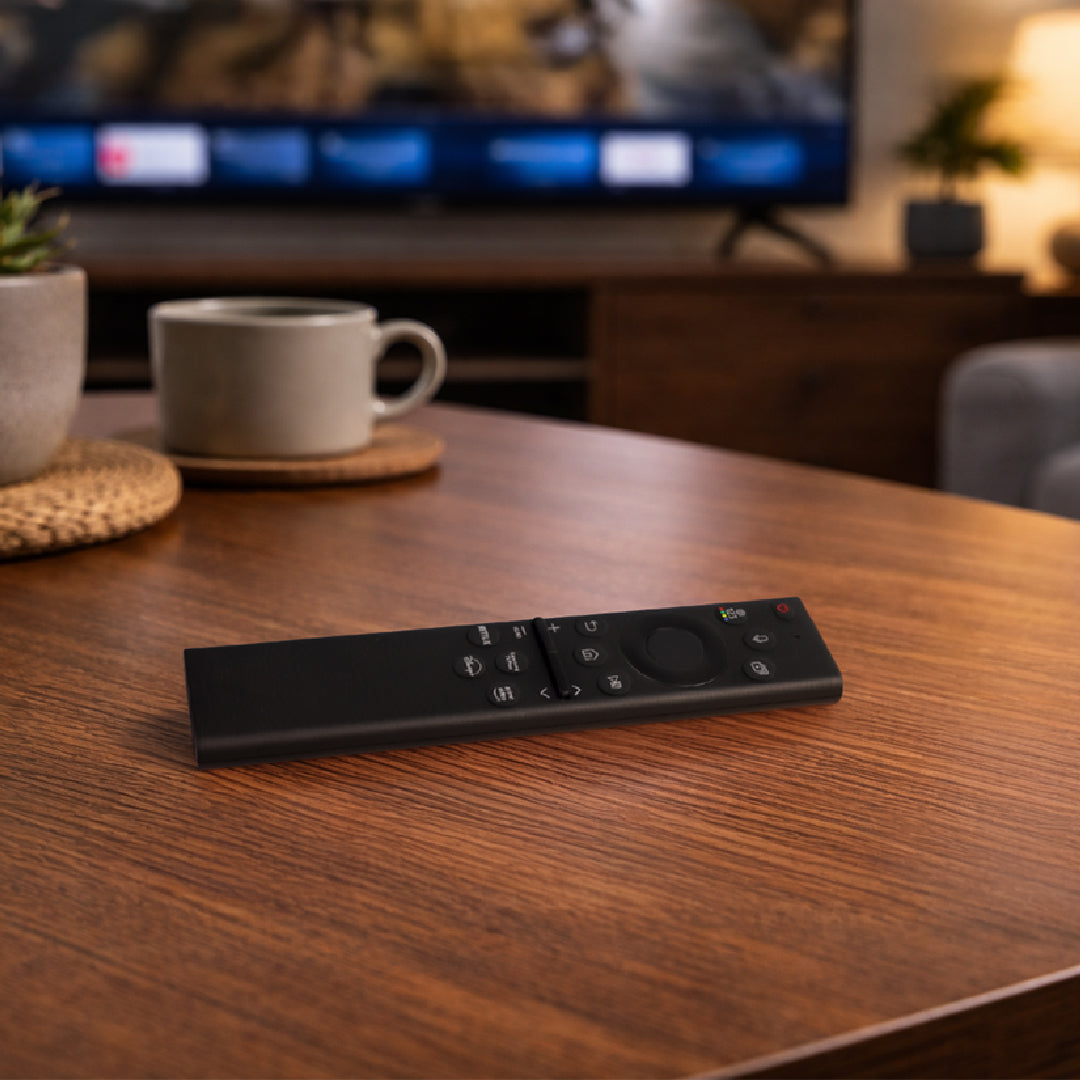 Control Remoto Samsung BN59-01385A con Voz | SolarCell Recargable USB-C | Compatible Smart TV 2021-2023 (Neo QLED, QLED, UHD, The Frame)
