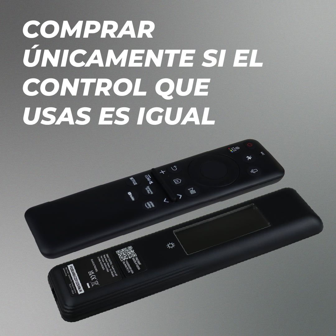 Control Compatible con Samsung BN59-01480A (TM2560E) Comando de Voz e IA SolarCell Recargable USB-C Compatible 2025 Neo QLED, OLED, QLED, The Fram