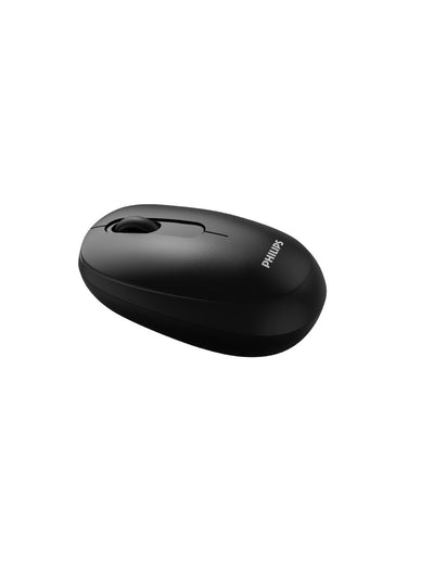 PHILIPS Mouse Inalámbrico 2.4 GHz, Sensor Óptico 1600 dpi, Clic Silencioso, Diseño Ergonómico, Receptor USB, Ahorro de Energía, Compatible con Windows, Mac y Linux