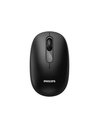 PHILIPS Mouse Inalámbrico 2.4 GHz, Sensor Óptico 1600 dpi, Clic Silencioso, Diseño Ergonómico, Receptor USB, Ahorro de Energía, Compatible con Windows, Mac y Linux