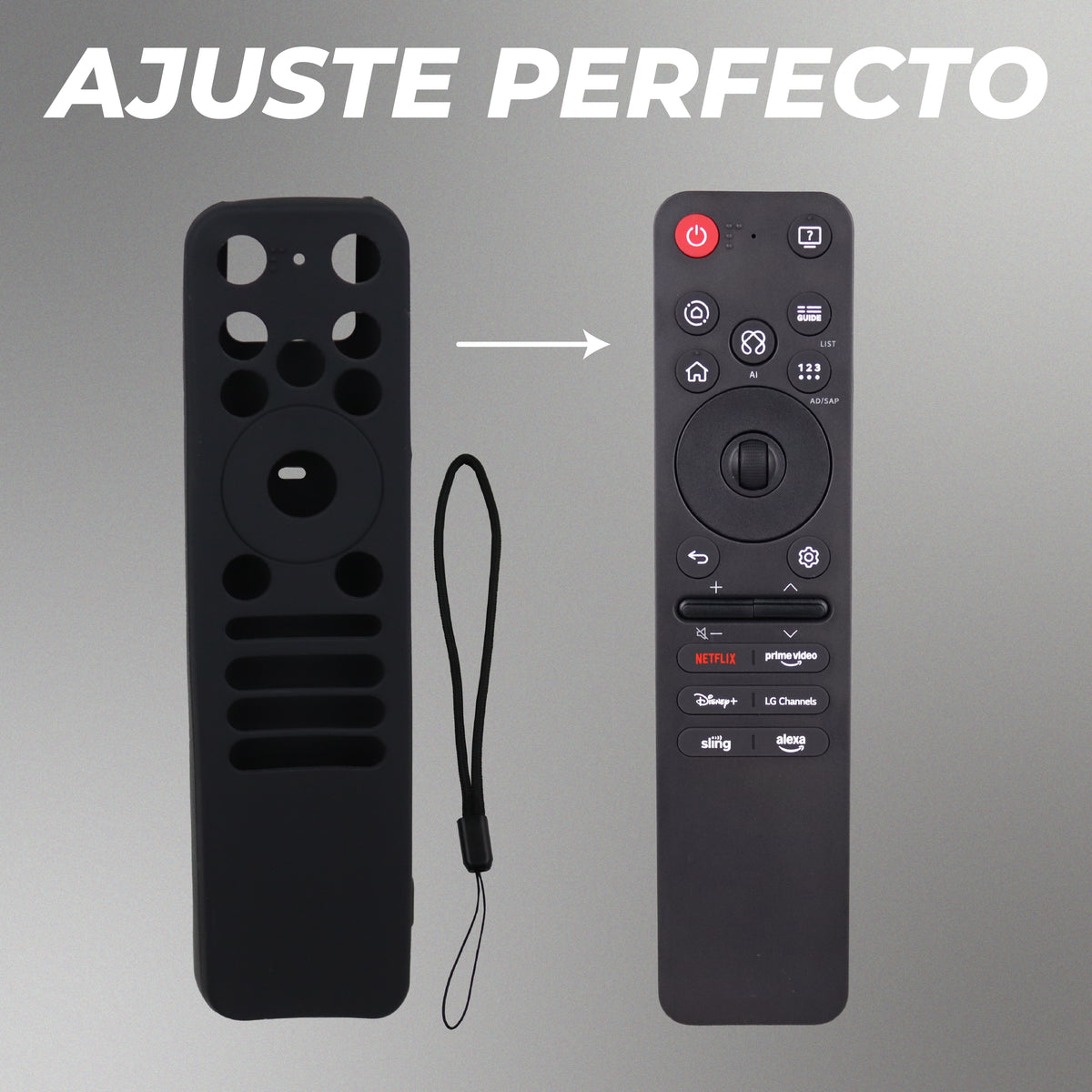 Funda de Silicón para Control LG 2025 – Antigolpes, Antideslizante y Resistente