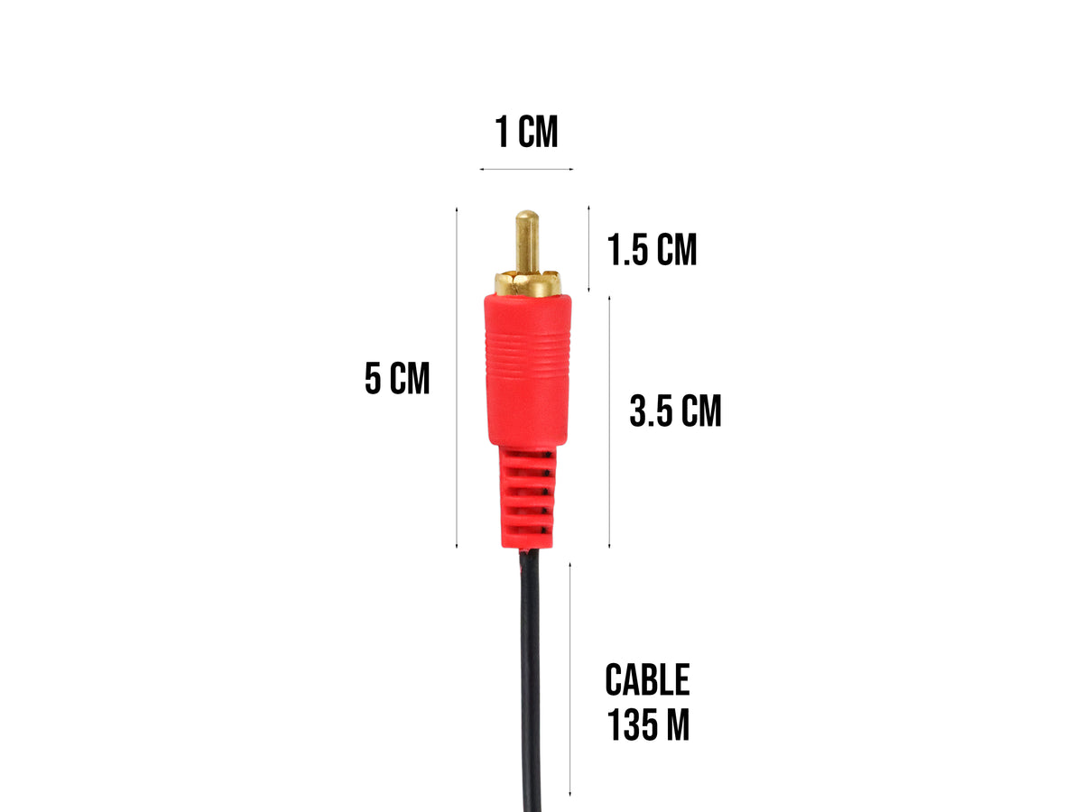 Cable con conector RCA macho de 1.35 m